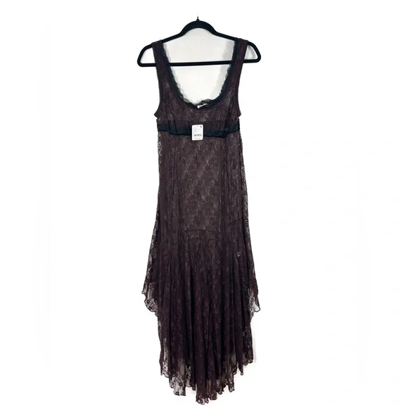 Free People Just Looking Midi Slip in Chicory Coffee Combo size Medium NWT - Picture 5 of 9